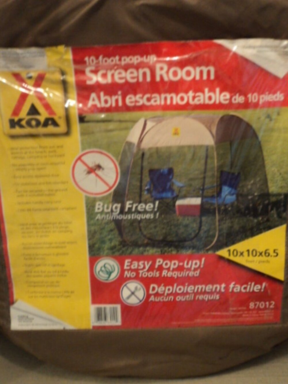 screen room ~pop up ~ 10 feet